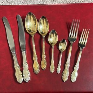 Elegant Gold and Silver Cutlery 6 Piece Set